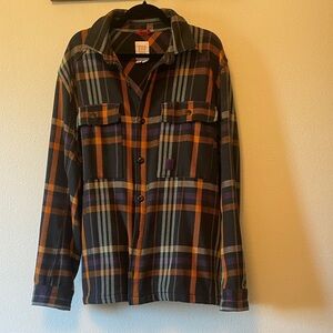 Topo Mountain Shirt Jacket Black Muti Plaid